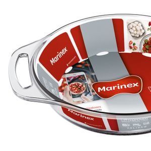 Assadeira Redonda Seletta de Vidro Transparente 2,4l - Marinex