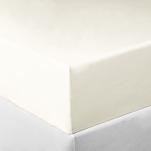 Lençol de Solteiro com Elástico Baunilha - Tecebem