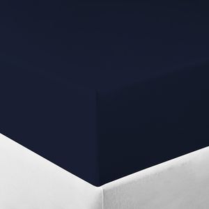 Lençol de Solteiro com Elástico Azul Marinho - Tecebem