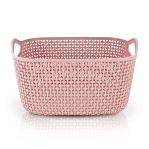 Cesto Organizador Retangular Loft 24cm Rosa - Jacki Design