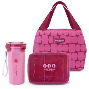 Kit Fitness 4 Peças Bolsa Térmica Vinho Elementos - Jacki Design