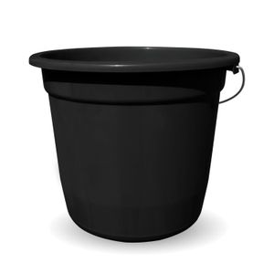 Balde de Plástico Econômico 7l Preto - Cor & Lar