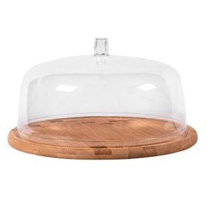 Boleira de Bambu com Tampa Cúpula Sense 27,5cm - Ou