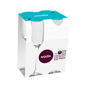 Jogo de Taças De Champanhe Fiore 4 Peças 195mL - Nadir