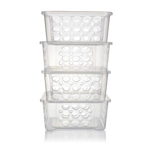 Conjunto de Cesto Organizador Empilhável 4 Peças 746mL - Sanremo