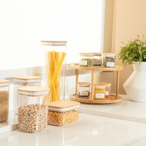 Pote Hermético com Tampa de Bambu Keep 1l Natural - Ou