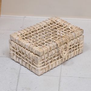 Maleta de Palha Retangular 22x14cm - Mercadão das Cestas