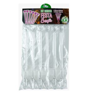 Kit Colher Bailarina de Plástico 6 Peças Transparente - Jlk