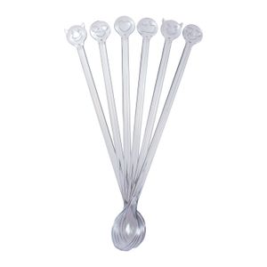 Kit Colher Bailarina de Plástico 6 Peças Transparente - Jlk