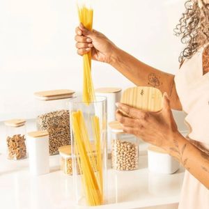 Pote Hermético com Tampa de Bambu Keep 2l Natural - Ou