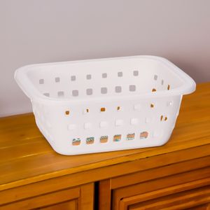 Cesta Organizadora 1,4l Retangular Branca - Ordene