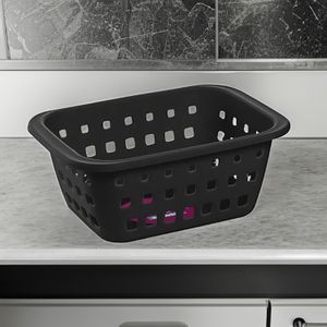 Cesta Organizadora 1,4l Retangular Preta - Ordene