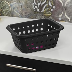 Cesta Organizadora 1,4l Retangular Preta - Ordene