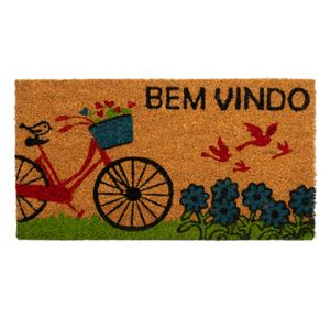 Capacho Fibra de Coco 33x60cm Bem Vindo Estampado 22 - Edantex