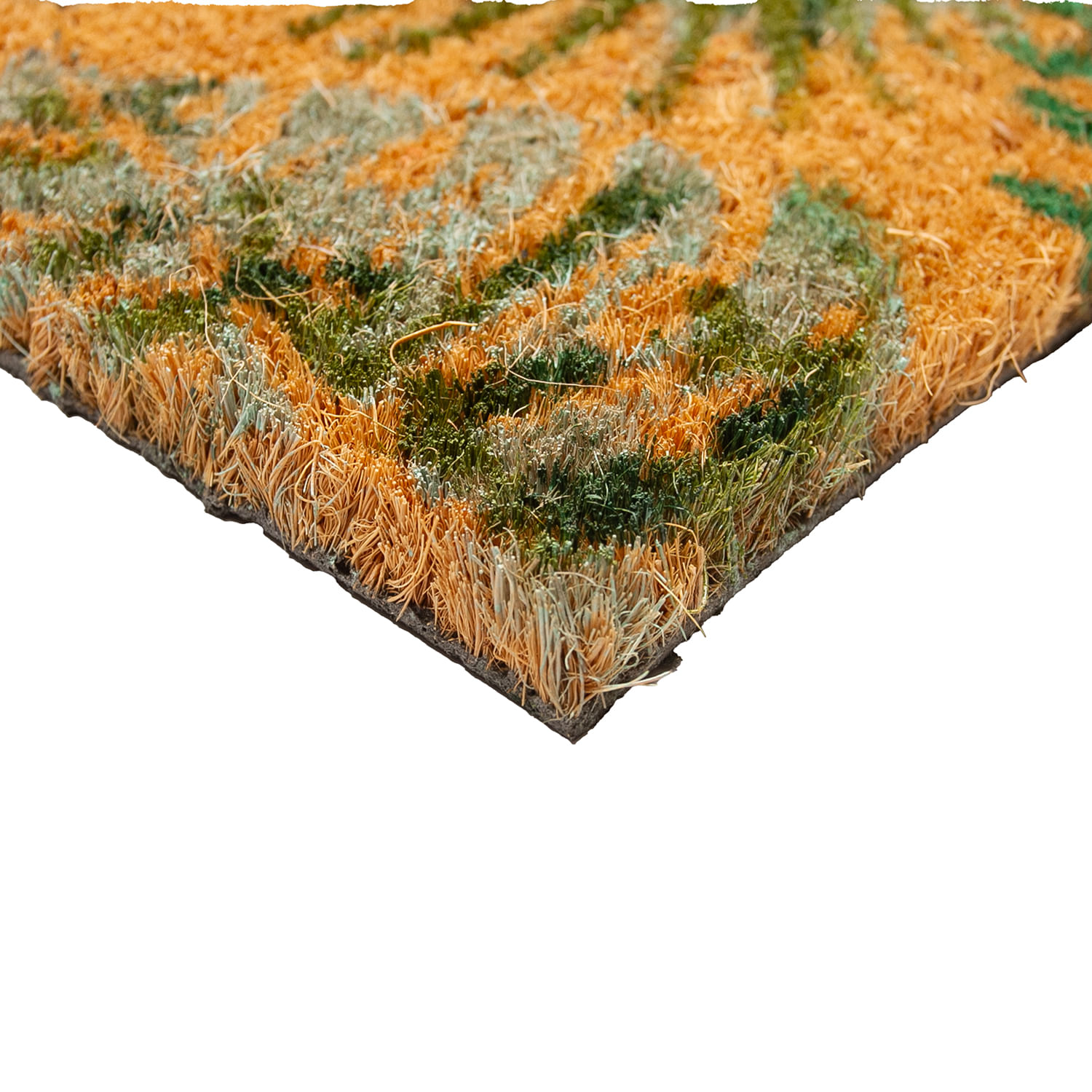 Capacho Fibra de Coco Bem Vindo 33x60cm com Folhagem - Preçolandia