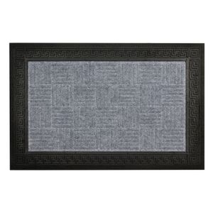 Capacho de Borracha 40x60cm Felix Preto e Cinza - Edantex