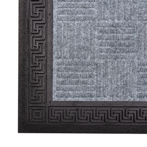 Capacho de Borracha 40x60cm Felix Preto e Cinza - Edantex