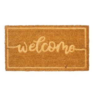 Capacho Fibra de Coco 33x60cm Palha Welcome - Edantex