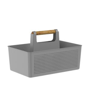 Organizador Multiuso 8l Flow 21x34,6cm Chumbo - Ou