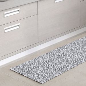 Tapete Passadeira Ladrilho 50x120cm Cinza - Bella Janela