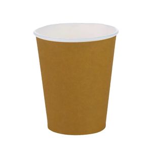 Copo Papel Dourado Fosco 10 Unidades 270mL - Silver Plastic