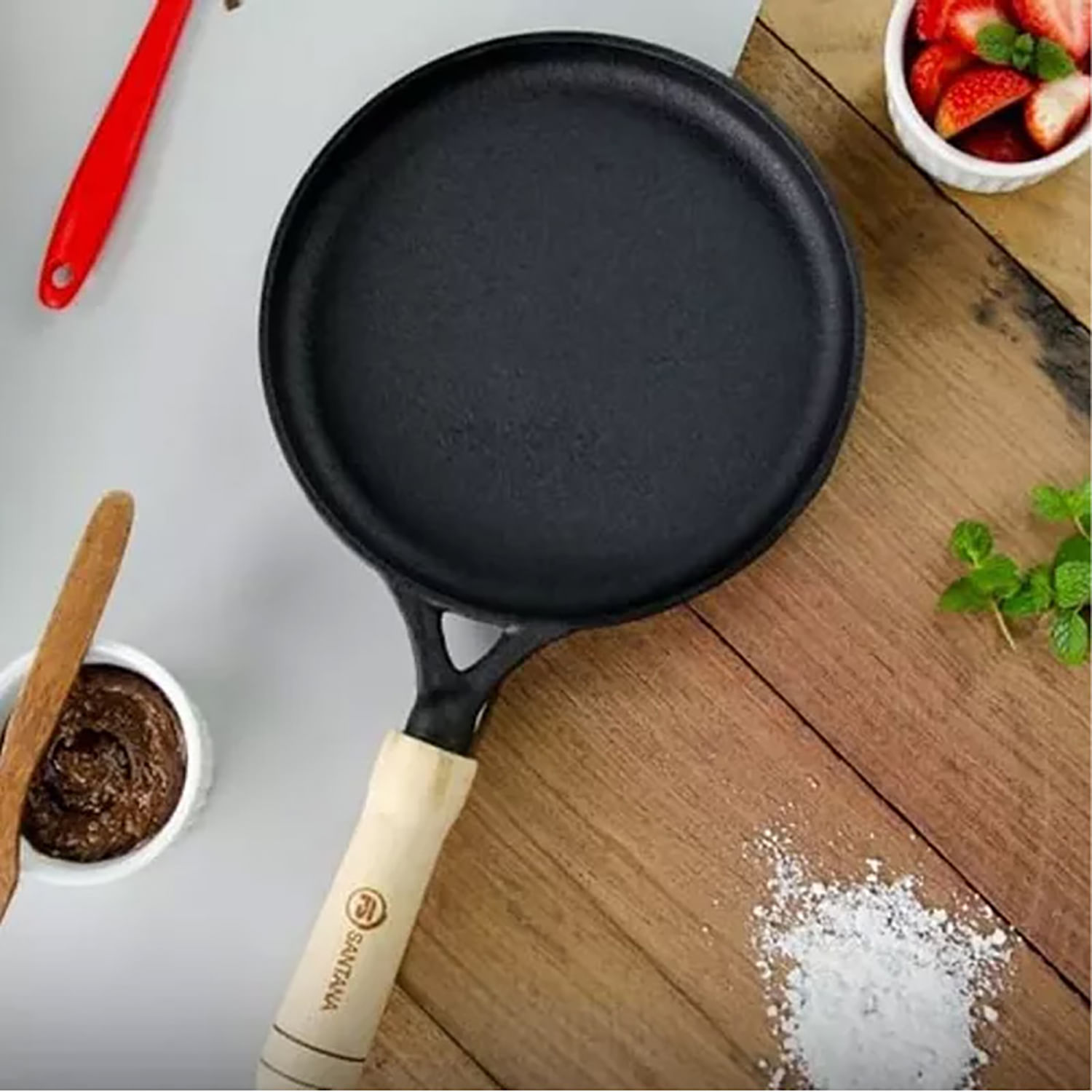 Frigideira para Tapioca 18cm Preta - Preçolandia - Preçolândia