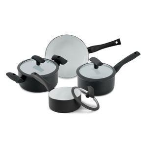 Jogo de Panelas Soft Touch 4 Peças Preto - Hercules