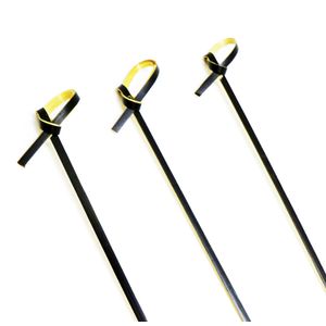 Palito para Petiscos Nozinho 20 Unidades 12,5cm Preto - Silver Plastic