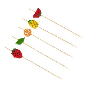 Palito para Petiscos Frutas 20 Unidades 12cm - Silver Plastic