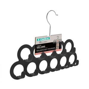 Cabide de Veludo para Acessórios Preto - Ordene