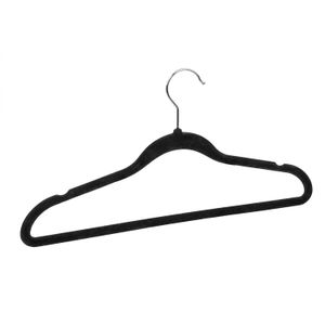 Kit 10 Cabides de Veludo Preto - Ordene