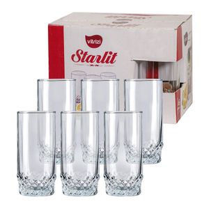 Conjunto de Copos Starlit Long Drink 6 Peças 300mL - Tuut