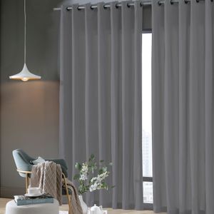 Cortina Rústica Pantex 2,6x2,3m Cinza Escuro - Bella Janela