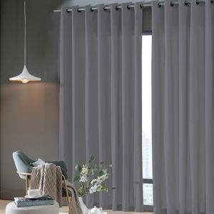 Cortina Rústica Pantex 3,6x2,5m Cinza Escuro - Bella Janela