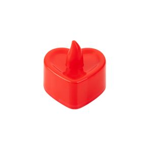 Vela de Coração Plástico com Led - Silver Plastic