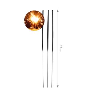 Vela Sparkles 25cm 3 Peças - Silver Plastic