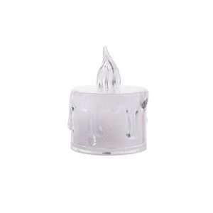 Vela Led Decoração Branca 3,7x5cm - Silver Plastic