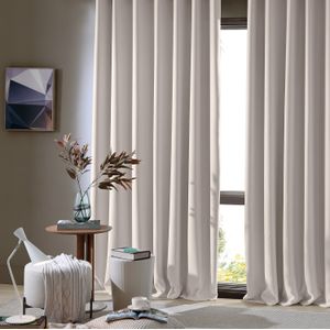 Cortina Corta Luz Liso 2,6x2,3m Areia - Bella Janela