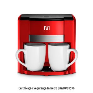 Cafeteira Elétrica com 2 Xícaras 500w Vermelha - Multi