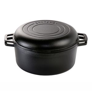 Caçarola Forno Holandês com Tampa 24cm Preto - Fundição Santana