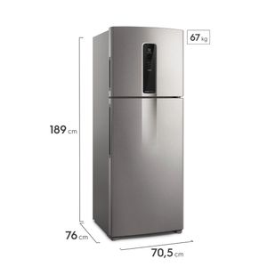 Geladeira Electrolux Frost Free Inverter 480L Efficient com AutoSense SmartBivolt Duplex cor Inox Look (IT70S)