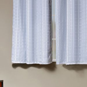 Cortina Blackout Lava Fácil Xadrez 2x1,30m Branca - Marka Textil