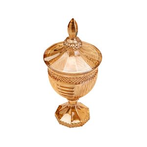 Bomboniere com Pé Santorini 24,5cm Âmbar - Lyor