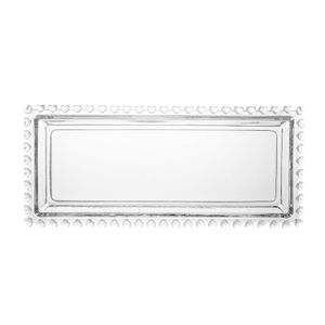 Travessa Retangular de Cristal Coração 30cm - Lyor