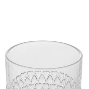 Travessa Retangular de Cristal Coração 30cm - Lyor