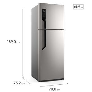 Geladeira Electrolux Frost Free 474L Efficient AutoSense Duplex Inox Look (TF71S)