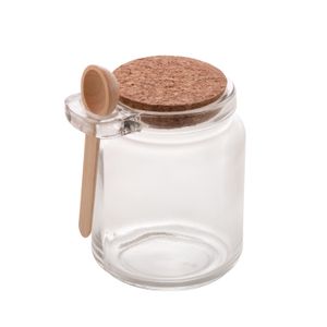 Porta Tempero de Vidro com Colher De Bambu 240mL - Lyor