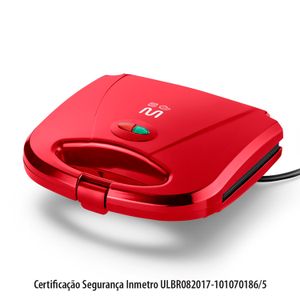 Sanduicheira Grill Antiaderente Vermelha Ce148/ce149 750w - Multi