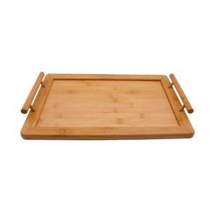 Bandeja Retangular de Bambu com Alça 24x35cm - Oikos