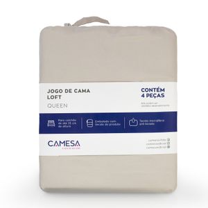 Jogo de Lençol 4 Peças Loft Queen Concreto - Camesa